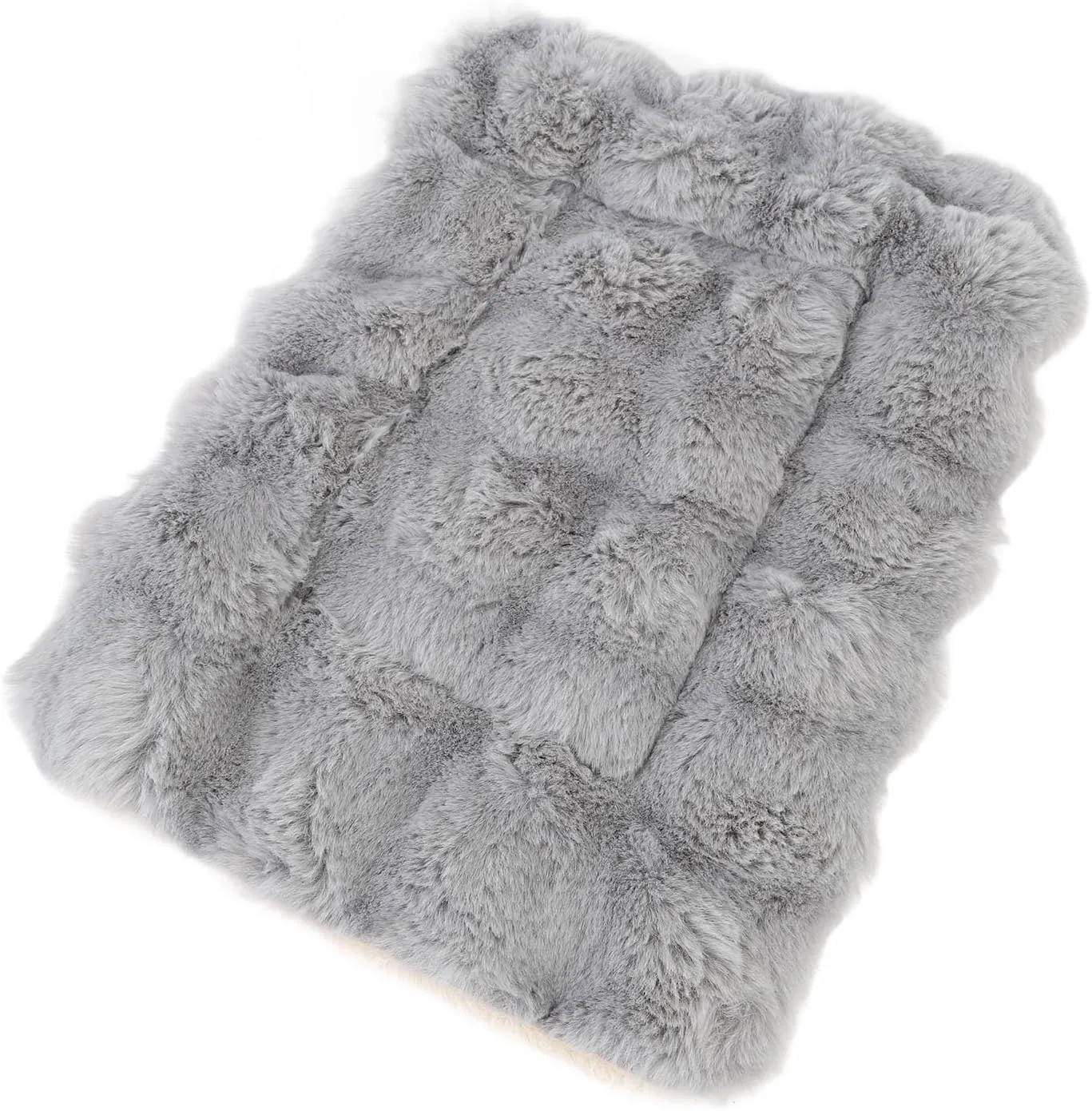 Washable Soft Fluffy Dog Crate Bed, Dog Bed Mat, Comfort Fluffy Kennel Pad with Anti Slip Bottom, Plush Pet Sleeping Mat, Furniture Protector for Large Medium Small Dogs Cats (S)