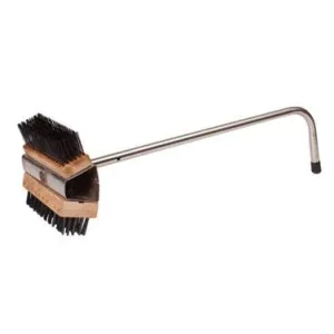 Winco BR-21 Dual Headed Wire Cleaning Brush 28 Inch Stainless Steel Handle | Denson CFE
